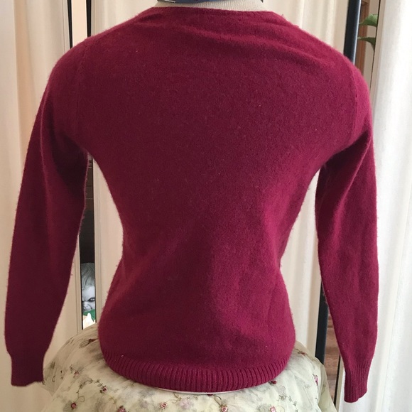 Cashmere Sweater Small Deep Rose Pink - Picture 3 of 5
